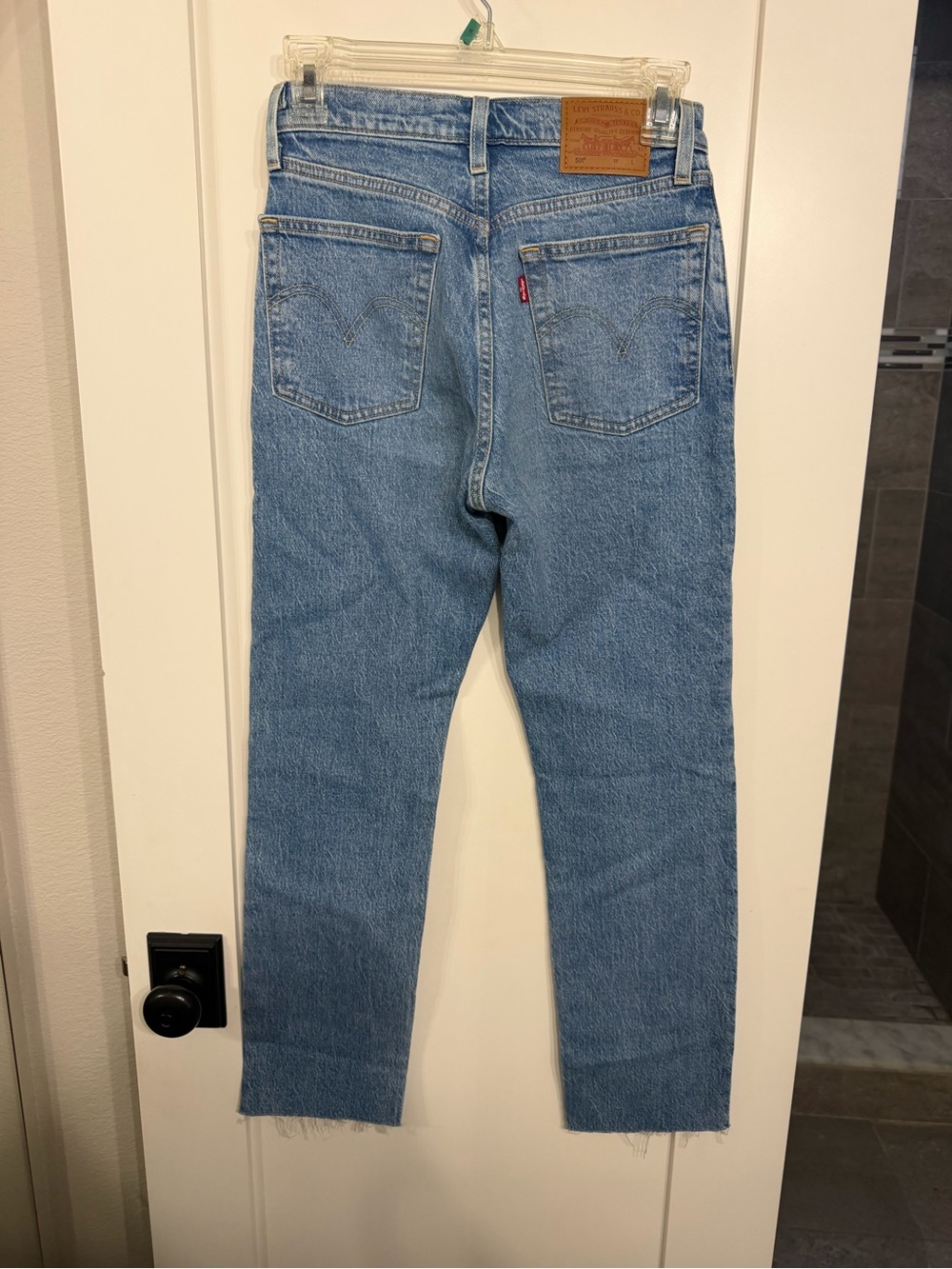 Levi's 501 Medium Blue Raw Hem jeans